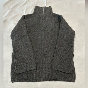H&M Oversized Quarter Zip Turtleneck Sweater